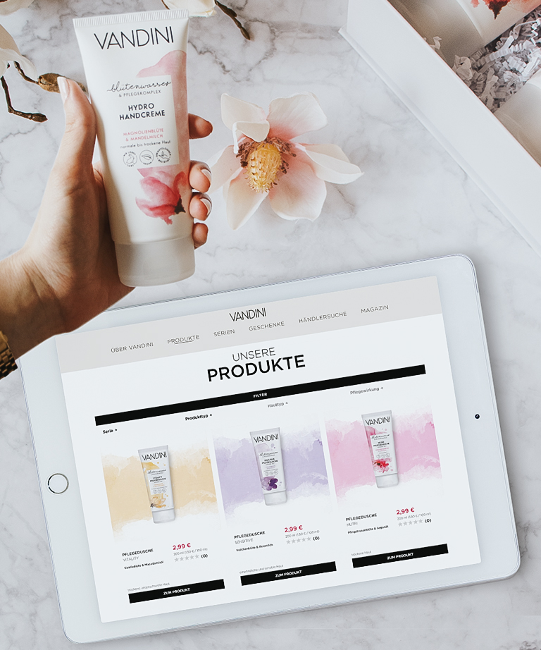 VANDINI launcht eigenen Onlineshop
